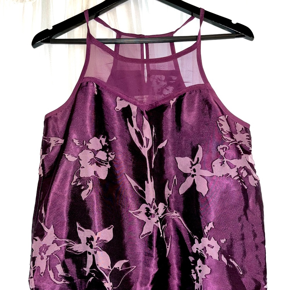 American Eagle Purple Silk Top